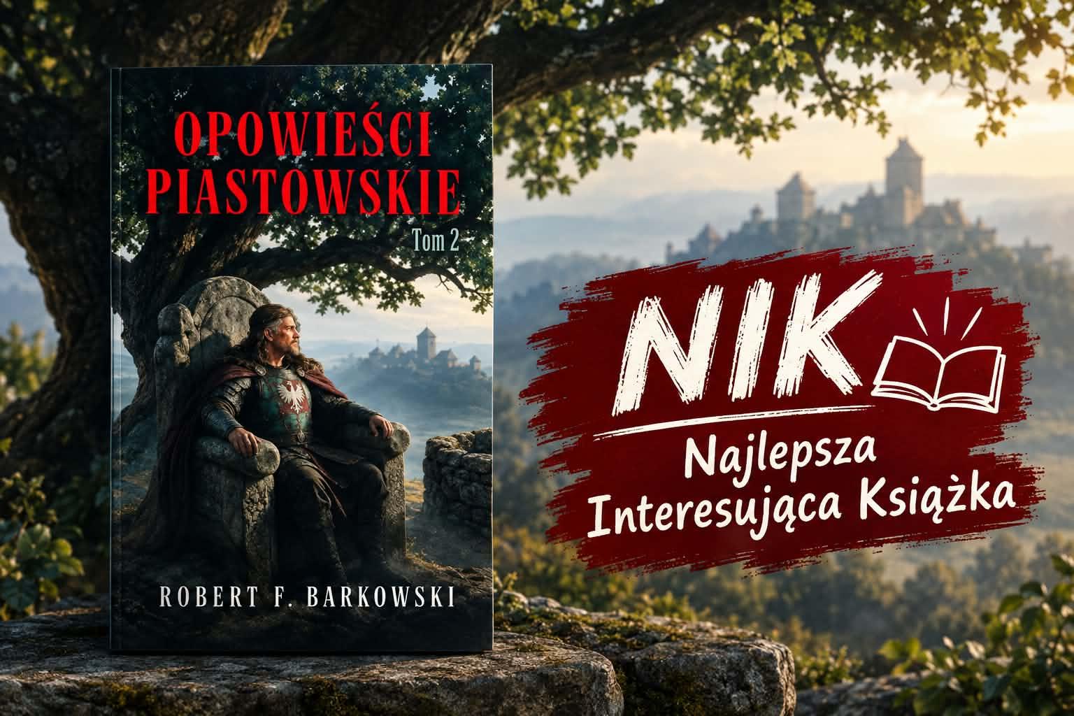 Historia, która ożywia czasy Piastów! „Opowieści piastowskie. Tom 2” Roberta F. Barkowskiego to literacka uczta, która rozpala wyobraźnię! 